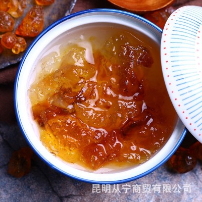 云南产地批发 人工修剪桃胶 挑选桃花泪 机磨珍珠胶琥珀胶2斤图2