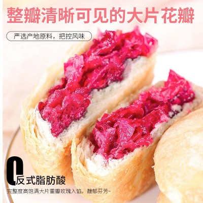 云南特产玫瑰鲜花饼抹茶玫瑰鲜花饼现烤糕点点心零食30克散装批发100个图4