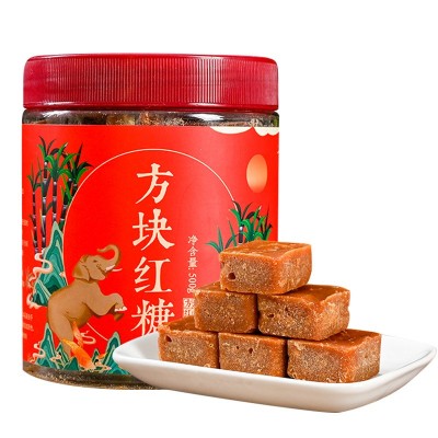 云南红糖甘蔗黑糖方块老红糖红糖姜茶红糖块500克古法红糖批发1瓶