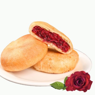鲜花饼批发云南特产玫瑰饼鲜花月饼抹茶紫薯饼网红小零食一件代发100袋图4