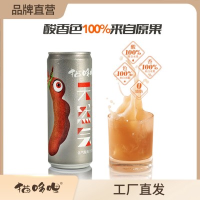 猫哆哩酸角汁天然气果汁气泡水碳酸饮料国货饮品320ml*12云南特产1箱