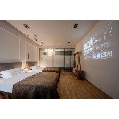 松烟·双床家庭房-医用供氧+地暖+180寸影音图4