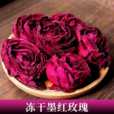 冻干墨红玫瑰花茶云璟珍墨红玫瑰批发云南产地冻干微波干墨红玫瑰2件图2