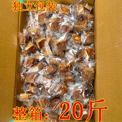 云南甘蔗红糖独立包装 纯手工古法老红糖块黑糖整箱20斤散装批发2箱