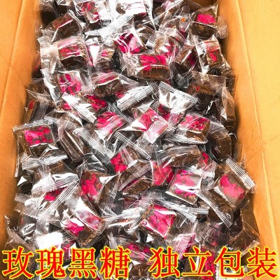 云南古法黑糖块独立包装红糖姜茶玫瑰甘蔗老红糖整箱20斤散装批发2箱