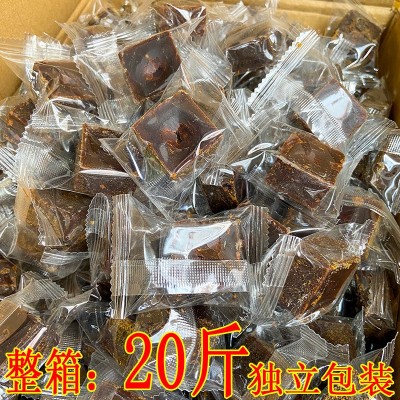 云南古法黑糖块独立包装红糖姜茶玫瑰甘蔗老红糖整箱20斤散装批发2箱图4
