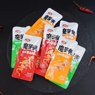 卫龙魔芋爽15克素毛肚整箱香辣麻辣魔芋丝零食小吃素肉辣条批发5盒图3