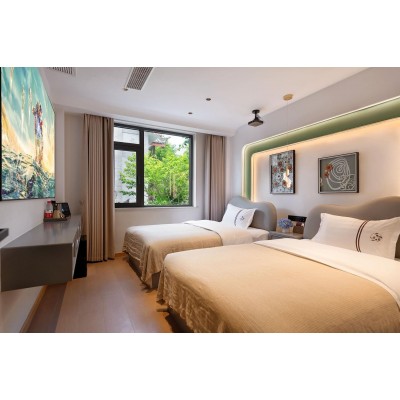 晴眉·ins度假双床房｜小度全屋智控+4K百寸巨幕+小冰箱+恒温花洒+智能马桶图1