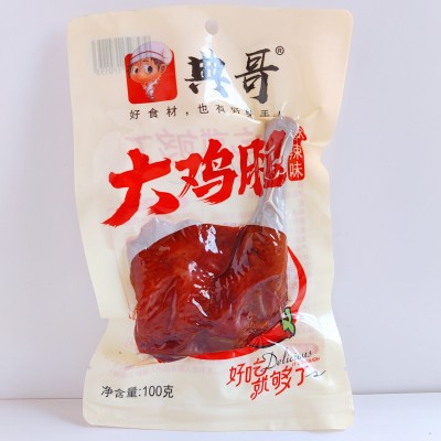 典哥100克盐焗鸡腿乡巴佬鸡腿休闲零食麻辣腿熟食批发10袋图2