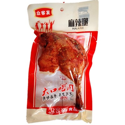 麻辣腿110g乡巴佬盐焗腿香辣鸭腿 肉类零食休闲食品 卤味小吃15袋图2