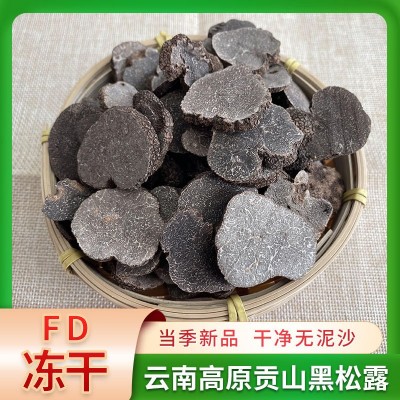 批发云南特产块菌猪拱菌食用菌菇干货成熟贡山黑松露FD冻干松露片1件