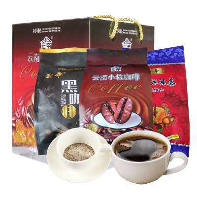 云帝3合1速溶原味小粒咖啡礼盒装5袋云南特产固体饮料青稞酥油茶2盒图4