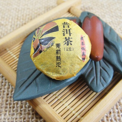 茉莉普洱小沱茶熟茶 云南茶叶 云南茉莉花香迷你小沱茶500克散装      1份图2