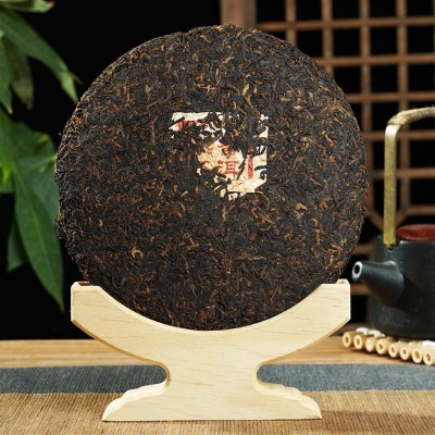 老班章普洱茶七子饼茶熟普班章金芽贡饼古树普洱熟茶357g茶叶批发      1饼图3