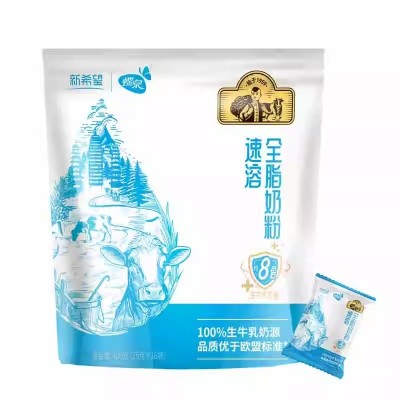 新希望蝶泉大理邓川全脂纯牛奶粉400g袋装速溶早餐成人冲泡奶粉   1袋图4