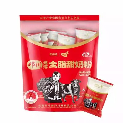 新希望蝶泉大理邓川全脂甜奶粉400g袋装速溶早餐成人冲泡奶粉   1袋图3