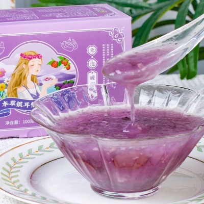 本草银耳免煮冲泡即食干货鲜炖紫薯胶颜羹100g盒装小袋独立工厂   1件图4