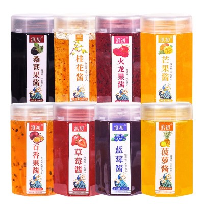 草莓蓝莓酱百香果果酱涂抹面包玫瑰花酱钵仔糕奶茶店冰粉配料批发1瓶图4
