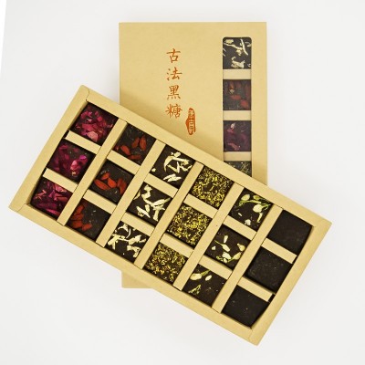 云南 传统黑糖 特产红糖姜茶块甘蔗手工熬制散装牛皮纸18块礼盒装2盒图4