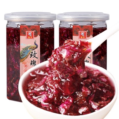云南特产玫瑰花酱鲜花饼馅料烘焙冰粉奶茶玫瑰酱厂家直销批发1瓶图4
