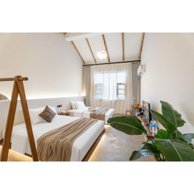 煮雪·舒眠双床房（SLEEMON静眠乳胶床垫+康乃馨纯棉床品+ARROW卫浴+BOWEI负离子高速吹图3