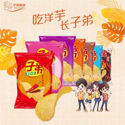 云南特产子弟土豆片子弟薯片95g 膨化小吃麻辣零食土豆片礼包5袋图2