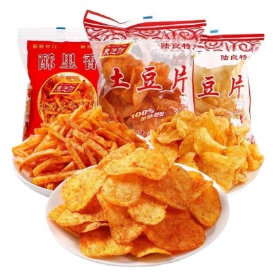 麻辣土豆片云南贵州特产陆良麻辣洋芋丝条薯片袋装香脆零食小吃100包图5