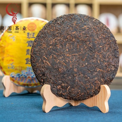 班章龙饼普洱熟茶357g 云南古树8年老熟普班章七子饼厂家批发1饼图2