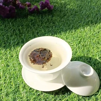 批发云南白茶 2023年玲珑小饼饼干茶 布朗山白茶鲜爽甘甜5克白茶1斤图5