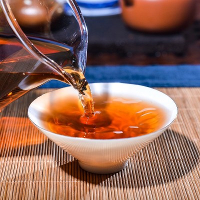 云南茶叶 普洱茶熟茶饼茶老普洱熟茶饼357g 普洱饼茶厂家 直接发货     1包图3