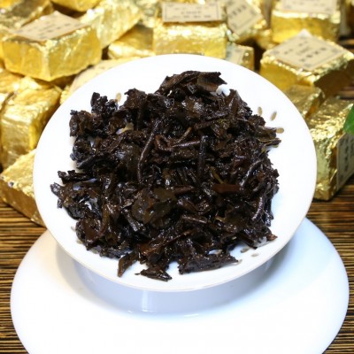 云南新普号茶叶批发普洱茶熟茶 迷你小金砖小沱茶250克03小方砖茶      1盒图3
