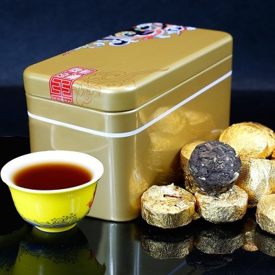 云南糯米香小沱茶新普号普洱茶熟茶普洱小金沱浓香型茶叶厂家批发      1盒图3