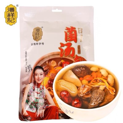 潘祥记100g菌汤包野生菌枸杞大枣竹荪虫草花茶树菇羊肚菌香菇平菇     2袋图5