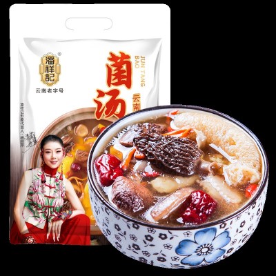 潘祥记100g菌汤包野生菌枸杞大枣竹荪虫草花茶树菇羊肚菌香菇平菇     2袋图2