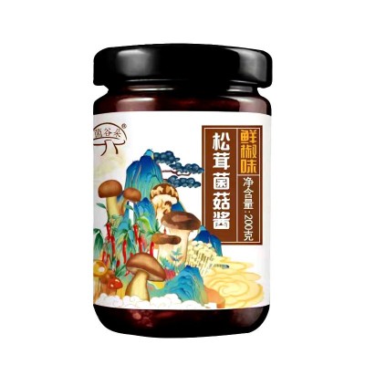 松茸鲜菌菇酱云南特产野生菌下饭酱低脂拌饭拌面即食200g工厂直销2瓶图5