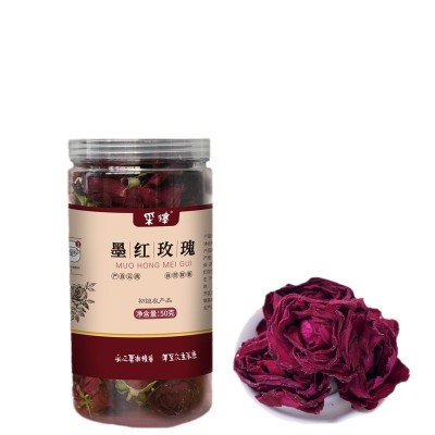 采泽云南高山墨红玫瑰花冠50g/瓶严选饱满原产绿色包装1罐图4