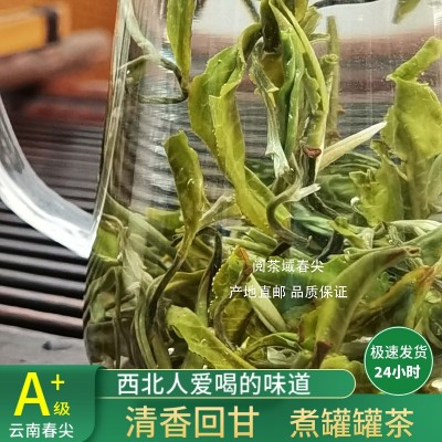 2024年云南春尖茶叶兰州清茶甘肃天水陇南煮罐罐茶浓香绿AA类1斤图3