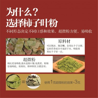 柿子叶粉200g霜降后柿子叶新鲜柿子叶粉可做面膜粉2罐图2