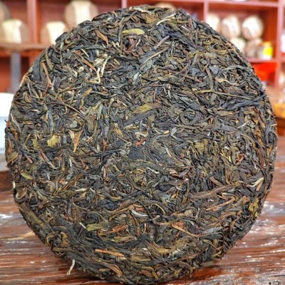 缅甸普洱茶生普洱茶357克饼茶原生古树正品大叶茶批发价圆形1饼图2