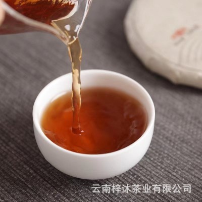 厂家直销 云南普洱茶 批发2018年老普洱熟饼 100g勐海熟茶小饼5饼图4
