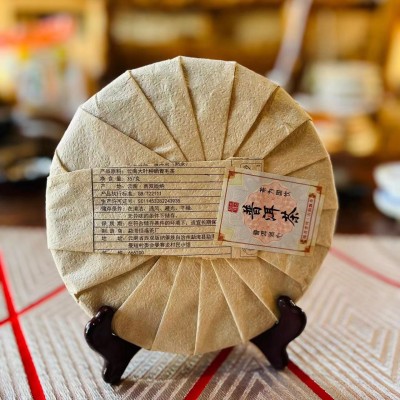 勐海恒福批发云南普洱茶叶班章宫廷普洱茶熟茶357g饼茶现货普洱茶1饼图2