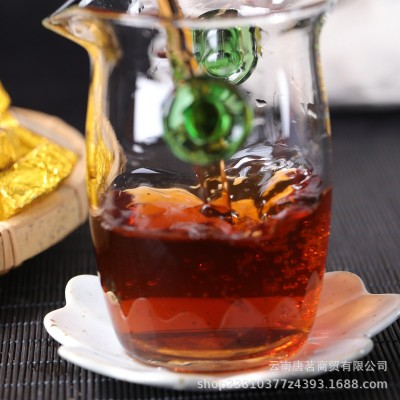批发云南普洱茶 散装小沱茶 熟茶陈年乔木陈香小金砖 醇香小方砖1斤图4