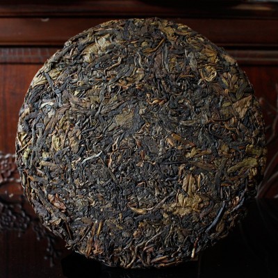 2013年云南普洱茶老生茶布朗山黄金叶勐海古树生茶饼357克回甘好1饼图2