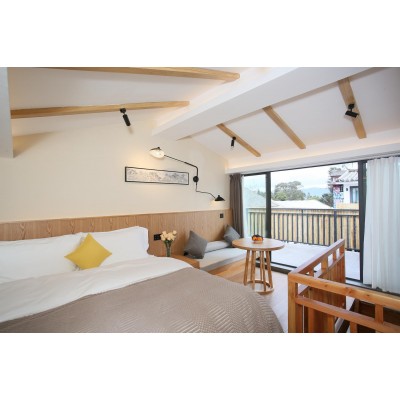 山隐•Loft大床套房 | 羽绒被褥·空调·干湿分·离智能马桶·康乃馨床品·深睡乳胶床垫·意大利Ac图3