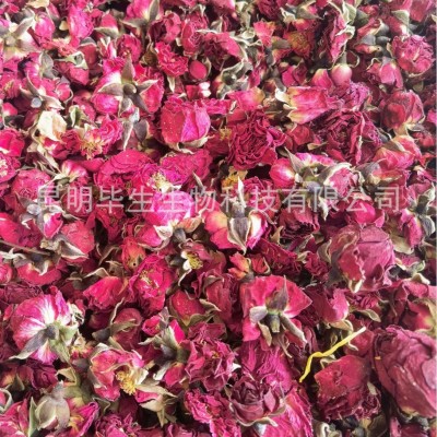 云南墨红玫瑰金边玫瑰食用玫瑰花墨红瓶装冻干墨红玫瑰花茶花瓣1斤图2