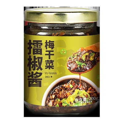 御膳味擂椒酱梅干菜湖南农家手工外婆菜拌饭酱香辣辣椒下饭菜咸菜 1瓶图4