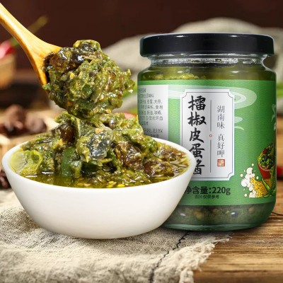 御膳味擂辣椒皮蛋湖南特产下饭菜虎皮青椒辣椒酱拌饭拌面神器   1瓶图2