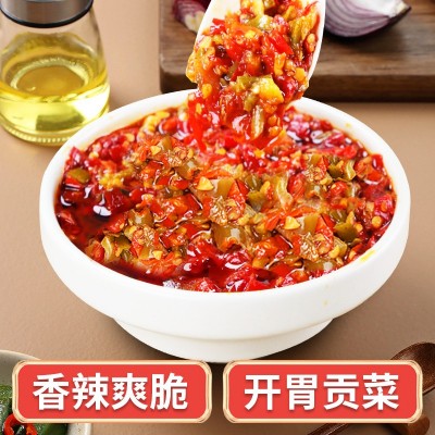 御膳味剁椒贡菜香辣脆椒湖南特产辣椒酱下饭菜咸菜榨菜拌饭即食 1包图3