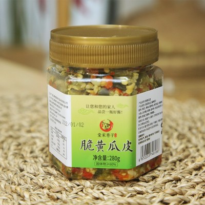 堂家巷子微辣新鲜脆爽下饭黄瓜皮 下饭炒菜外婆菜辣椒酱拌面 湖南 1个图5