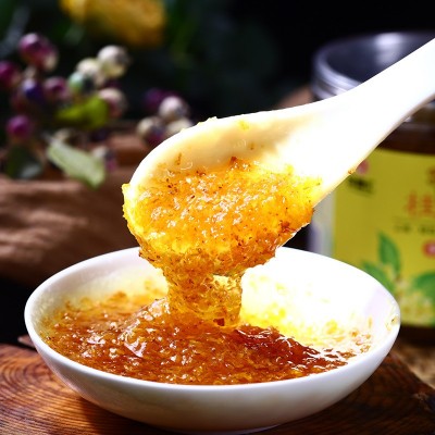蜂蜜桂花酱糖蜜炼5斤商用桶装 云南鲜花果酱钵仔糕冷饮奶茶店配料1瓶图4
